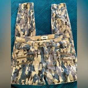 Low Rise Paige Edgemont Camo Snake Print Jeans